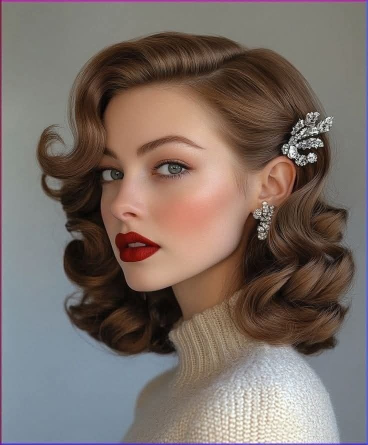 Vintage Glam Short Waves – Luxurious, Sculpted & Timelessly Elegant