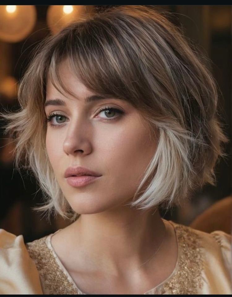 Soft Layered Brunette Bob with Face-Framing Pieces