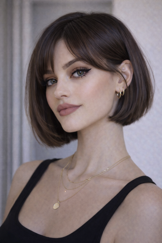 Blunt Chin-Length Bob for Thick Hair with Structured Finish
