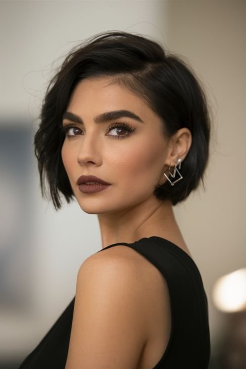 Side-Swept Elegant Pixie Bob