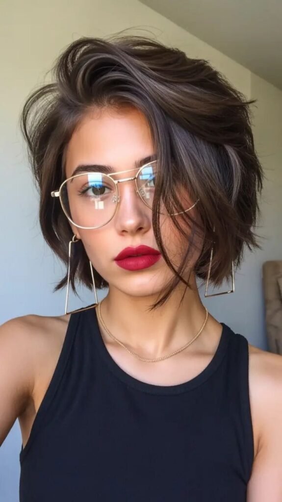 Chic Textured Short Bob Haircut