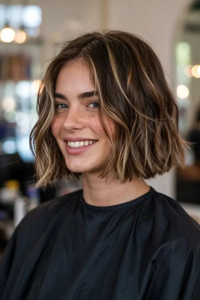 Layered Short Bob with Highlights