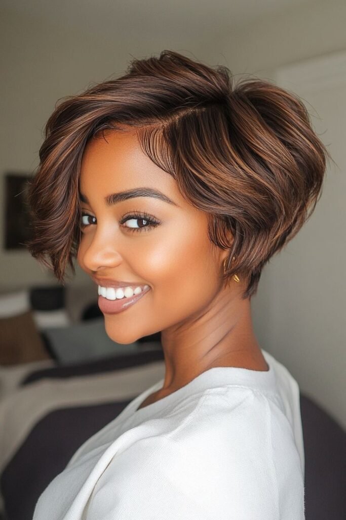 Layered Pixie Cut with Highlights