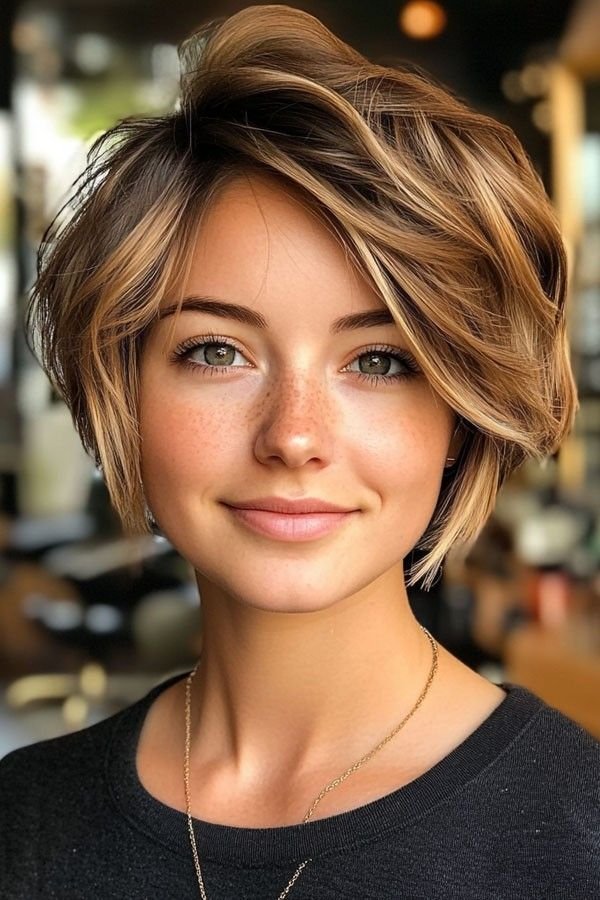 Short Gray Bob with Glasses