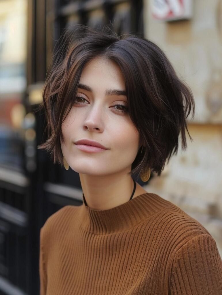Chic Highlighted Short Bob
