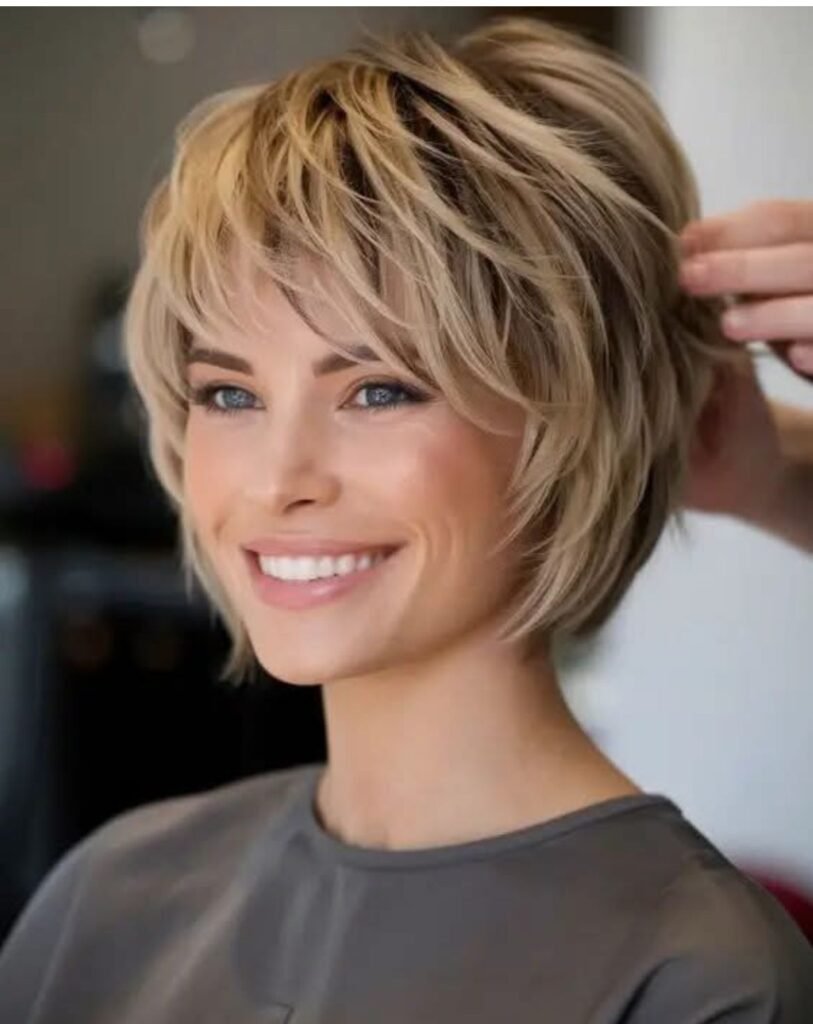 Modern Short Blonde Bob Haircut