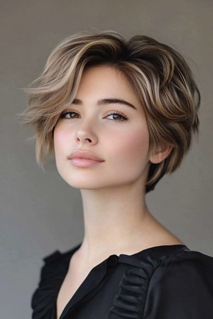 Soft Feminine Pixie Style
