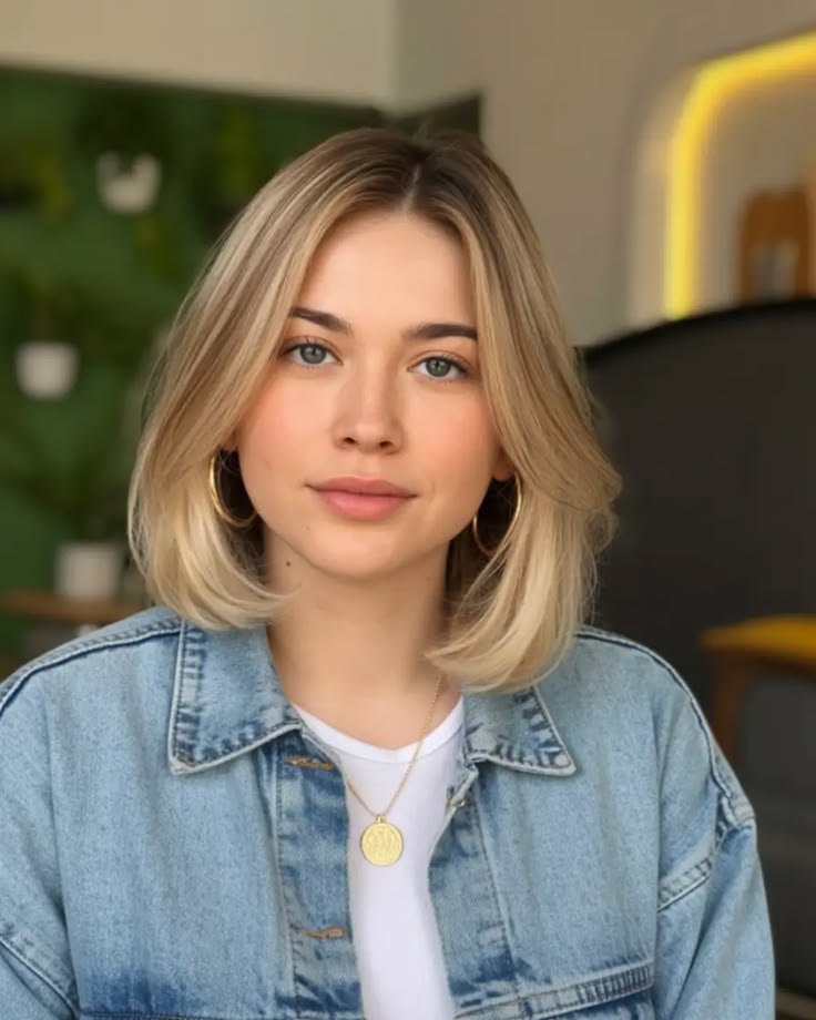 Soft Blonde Layered Bob