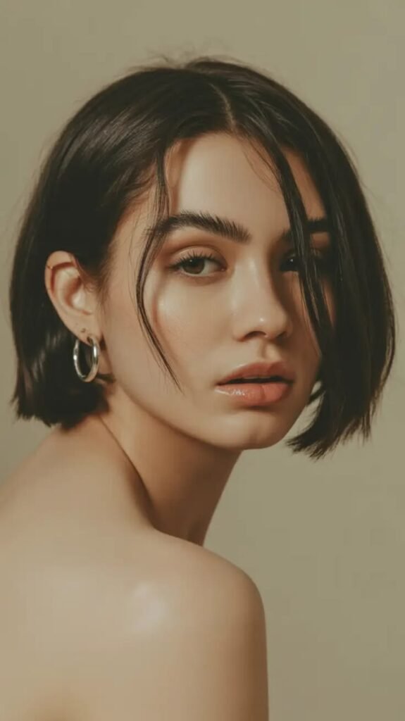 Soft Layered Bob with Bangs