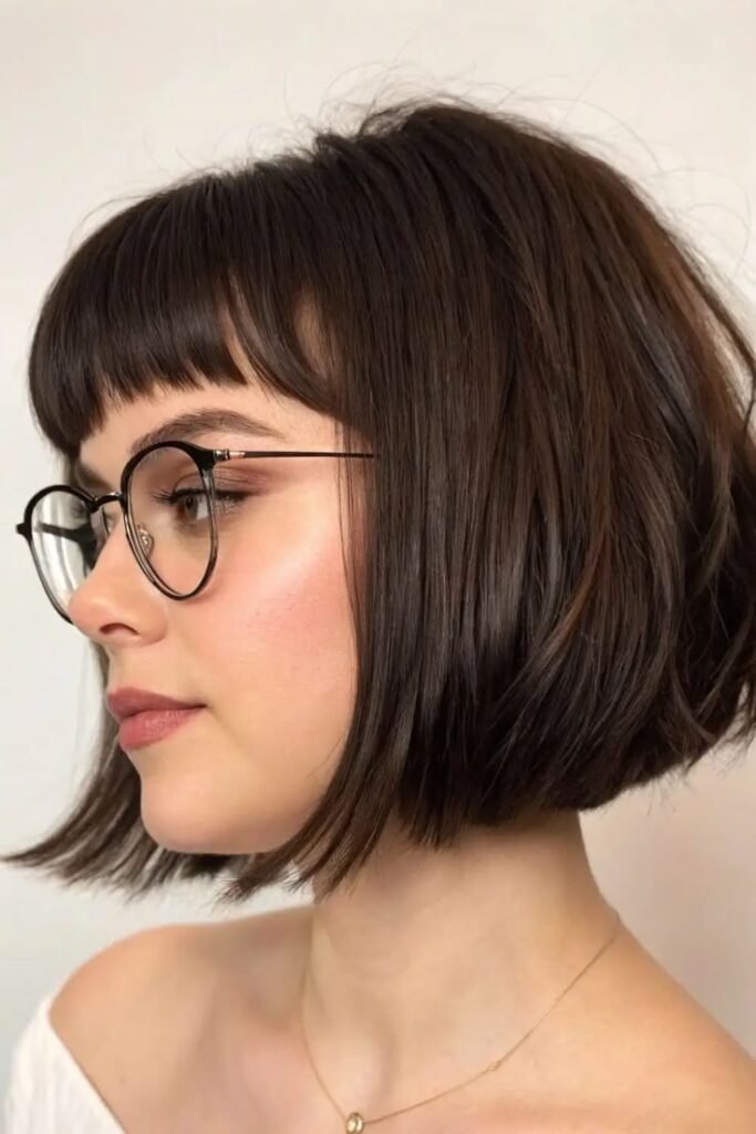 Soft Blonde Curved Bob