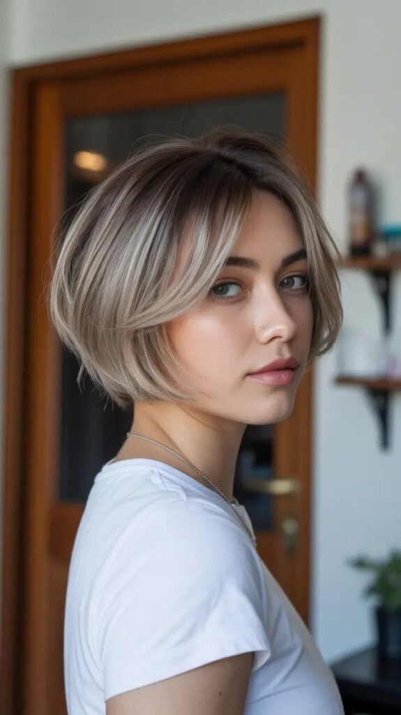Soft Blonde Bob with Natural Texture