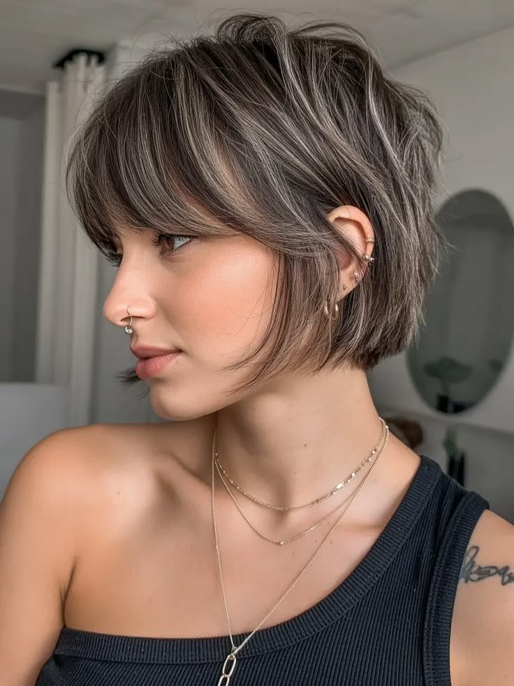 Layered Textured Pixie Bob