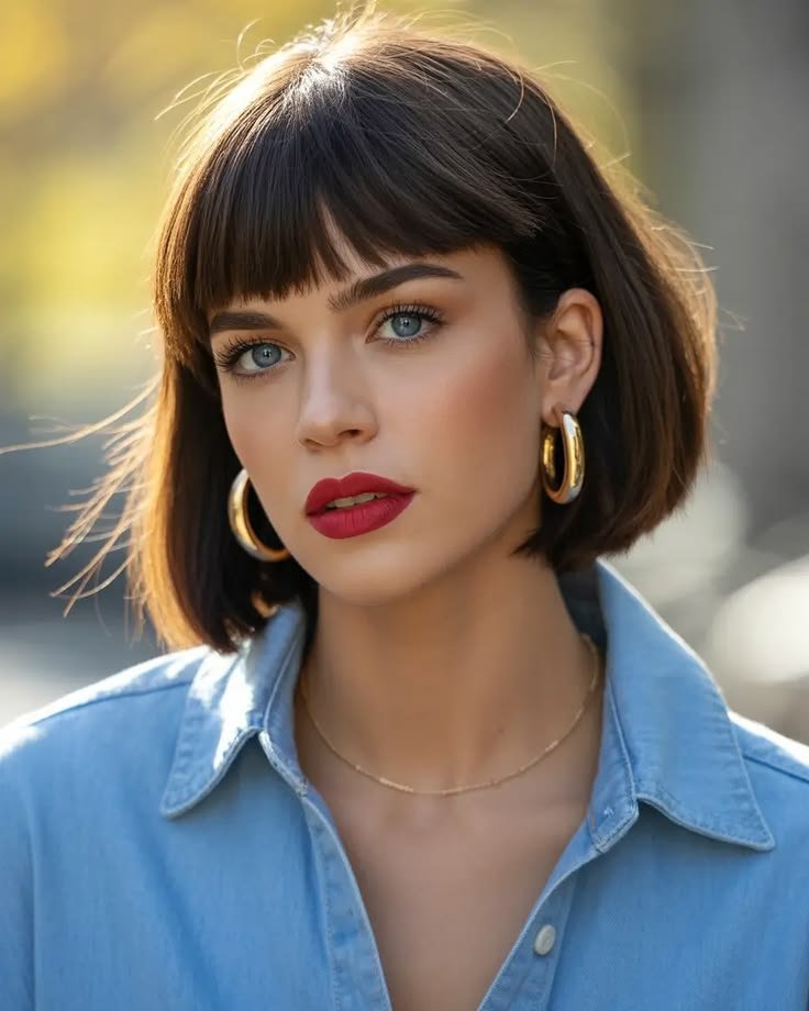 Classic Short Bob with Bangs