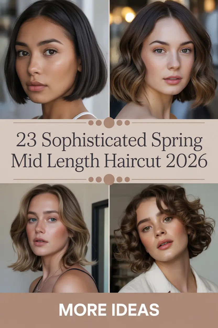 Spring 2026, Mid-Length Haircuts, Stylish Options, Woman
