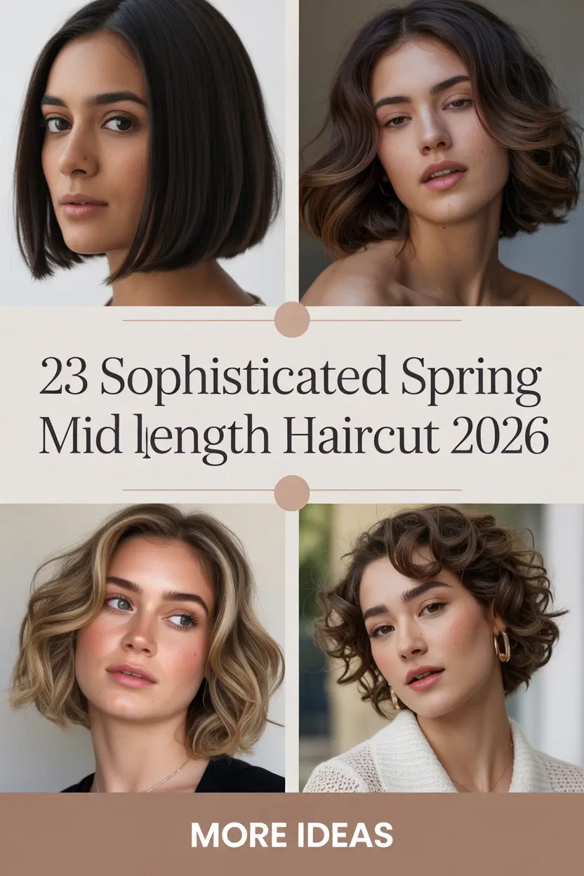 Spring 2026, Mid-Length Haircuts, Stylish Options, Woman