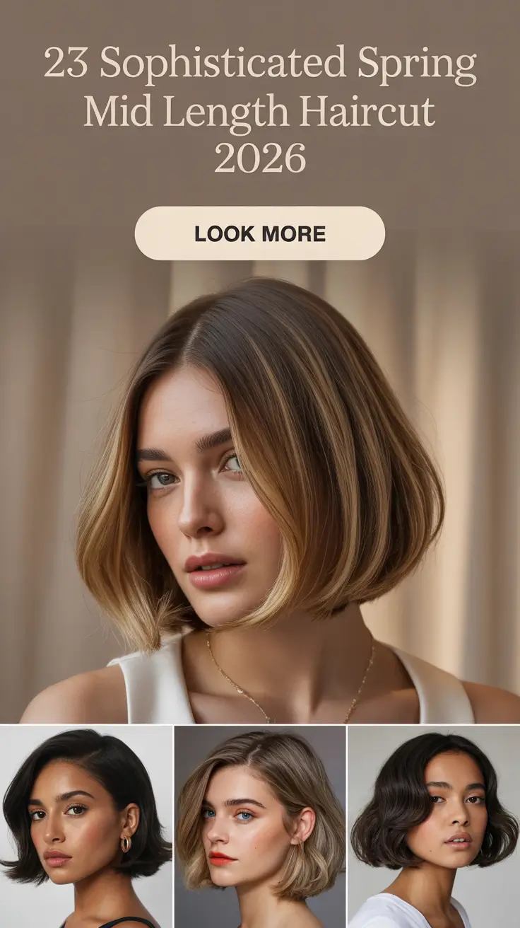 Spring 2026, Mid-Length Haircuts, Stylish Options, Woman