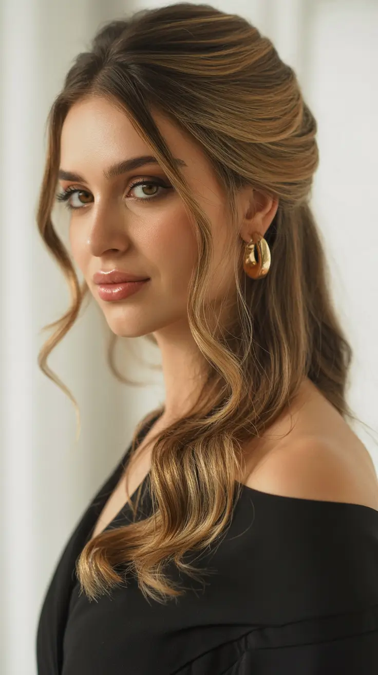 Spring 2026, Hairstyle Trends, Half Up Half Down, Women, Long Hair, Medium Hair, Curly Hair Spring 2026, Hairstyle Trends, Half Up Half Down, Women, Long Hair, Medium Hair, Curly Hair