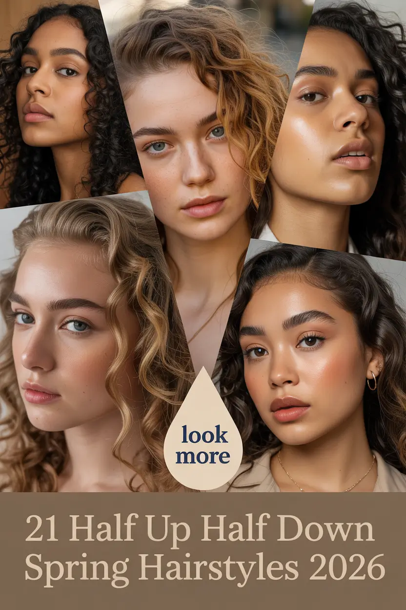 Spring 2026, Hairstyle Trends, Half Up Half Down, Women, Long Hair, Medium Hair, Curly Hair Spring 2026, Hairstyle Trends, Half Up Half Down, Women, Long Hair, Medium Hair, Curly Hair