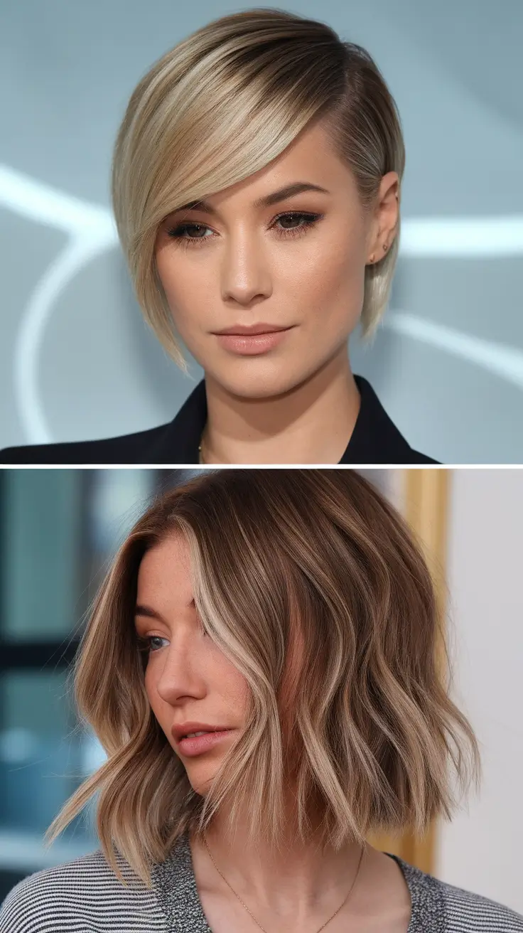 Top Hairstyles, Round Faces, Layered Bobs