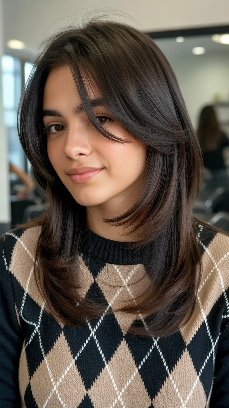 Medium Haircut, Layered Styles