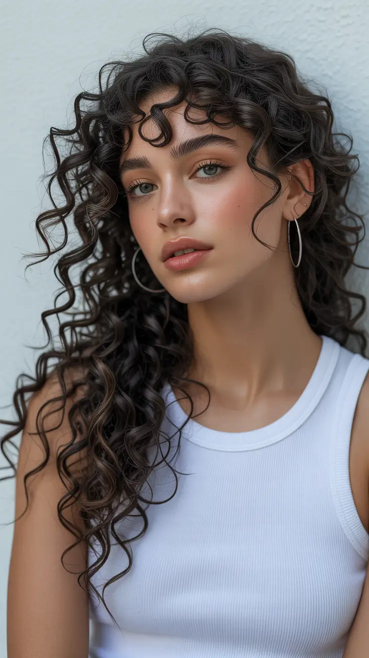 Elegant, Curly, MediumLength