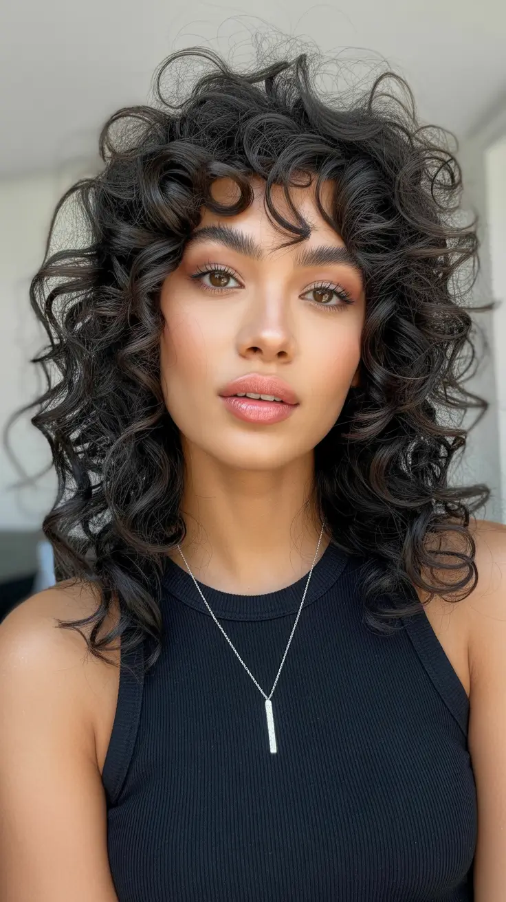 Elegant, Curly, MediumLength