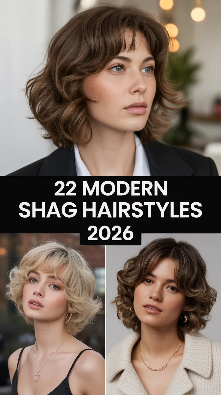 Contemporary Shag Haircuts, Stylish Options