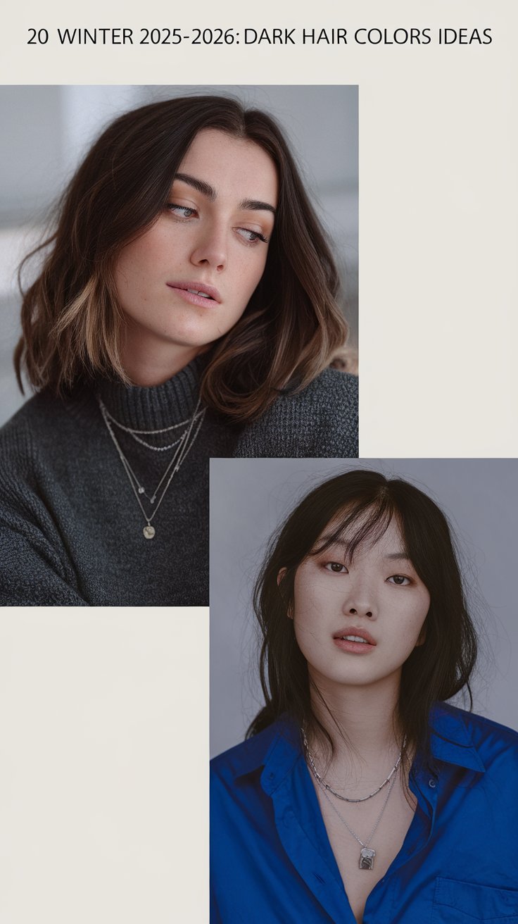 Winter Hairstyle Trends, Dark Hair Colors Winter Hairstyle Trends, Dark Hair Colors