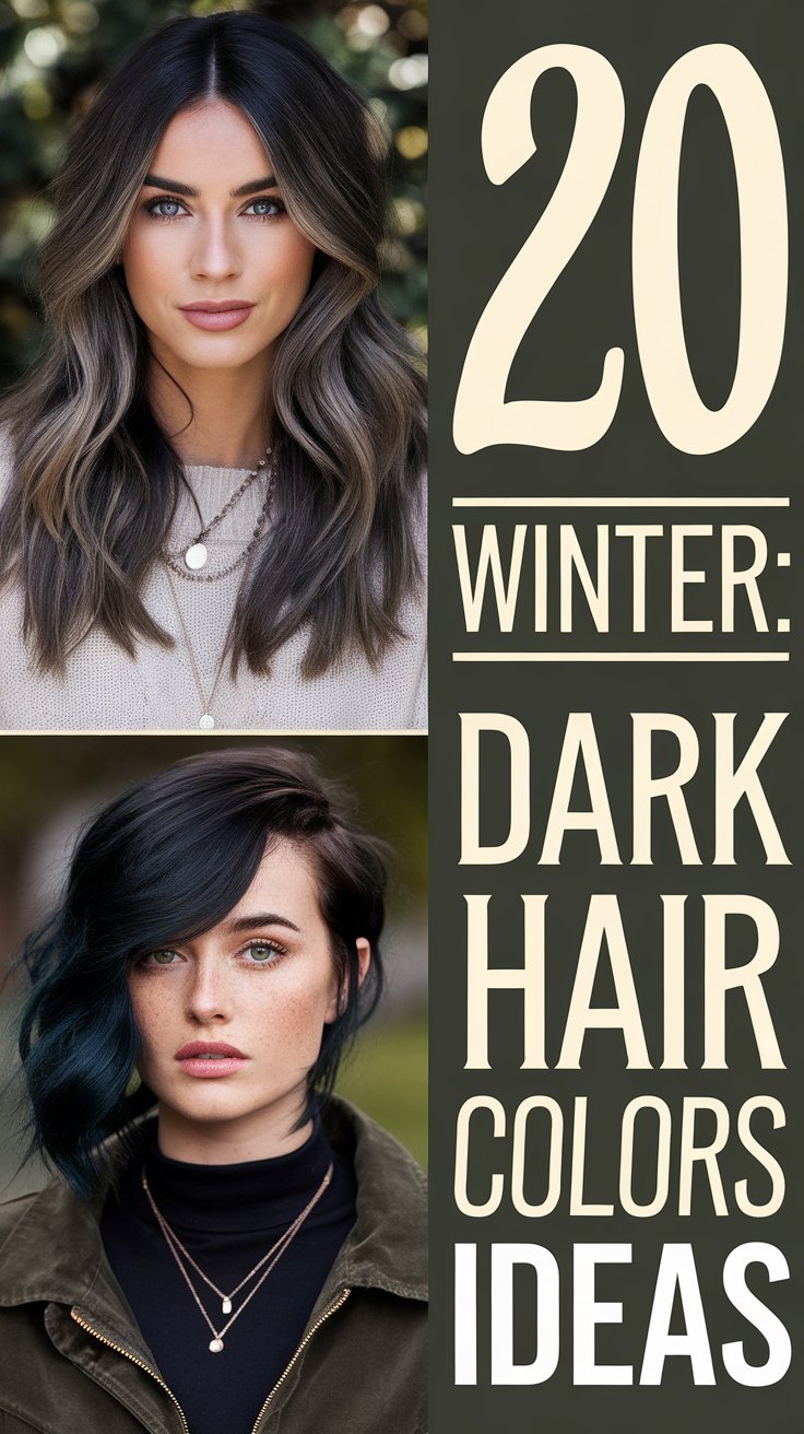 Winter Hairstyle Trends, Dark Hair Colors Winter Hairstyle Trends, Dark Hair Colors