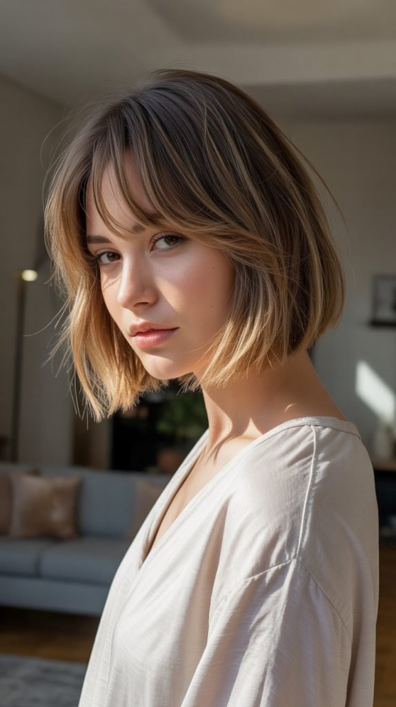 Short Bob, Bangs